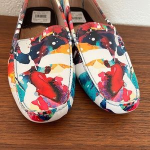 Robert Graham Gerard Men’s Watercolor White Loafers / Moccasins